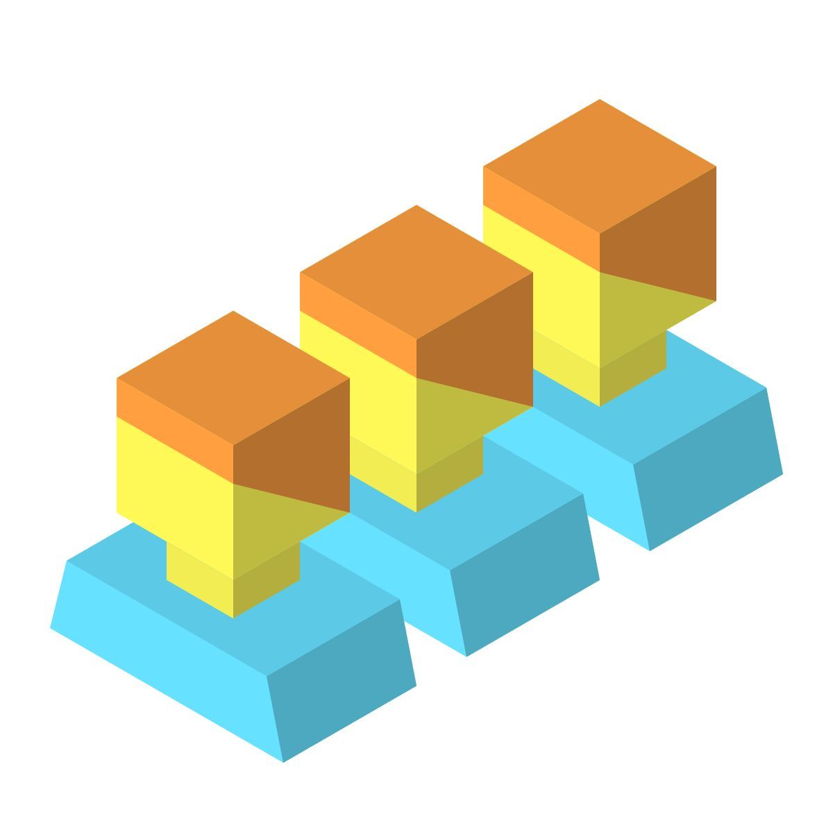 isometric color style очередь icon