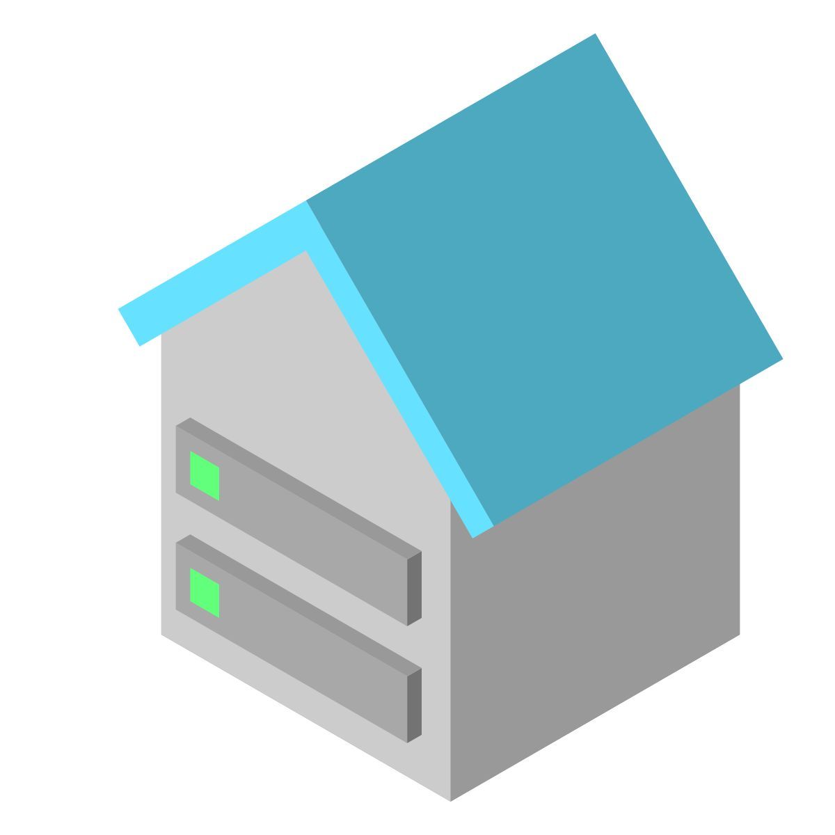 isometric color style корневой сервер icon