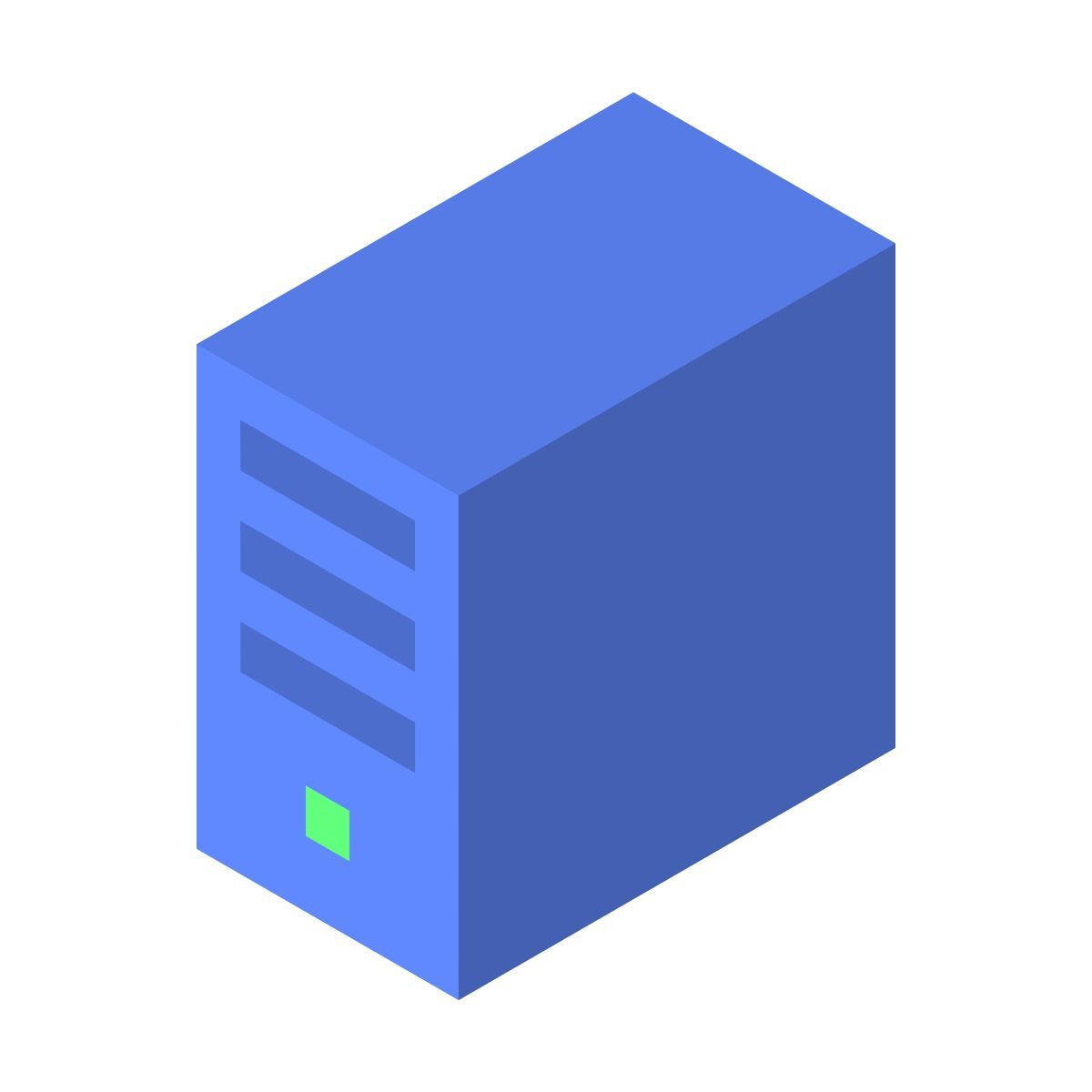 isometric color style сервер icon