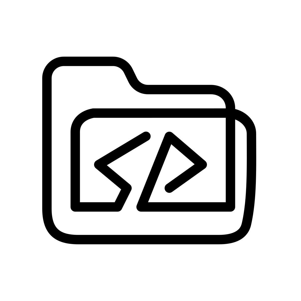 laces style папка с кодом icon