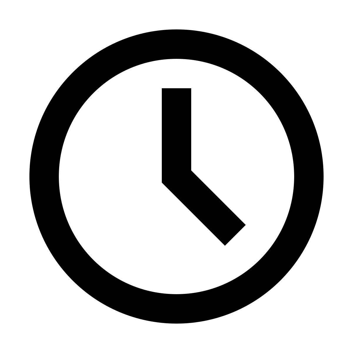 material outlined style часы icon