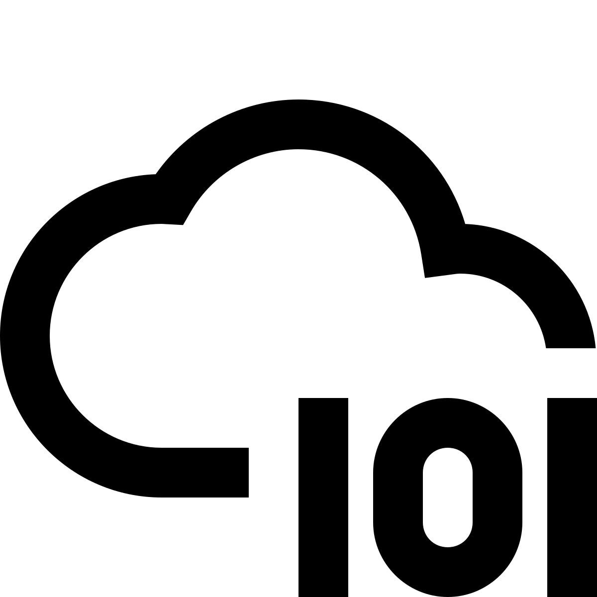 material outlined style облако двоичный код icon