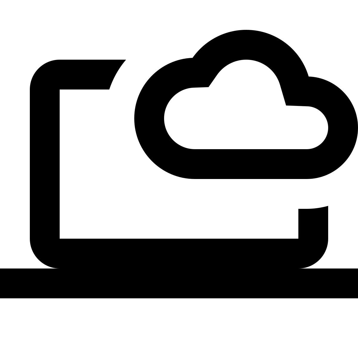 material outlined style облачные вычисления icon