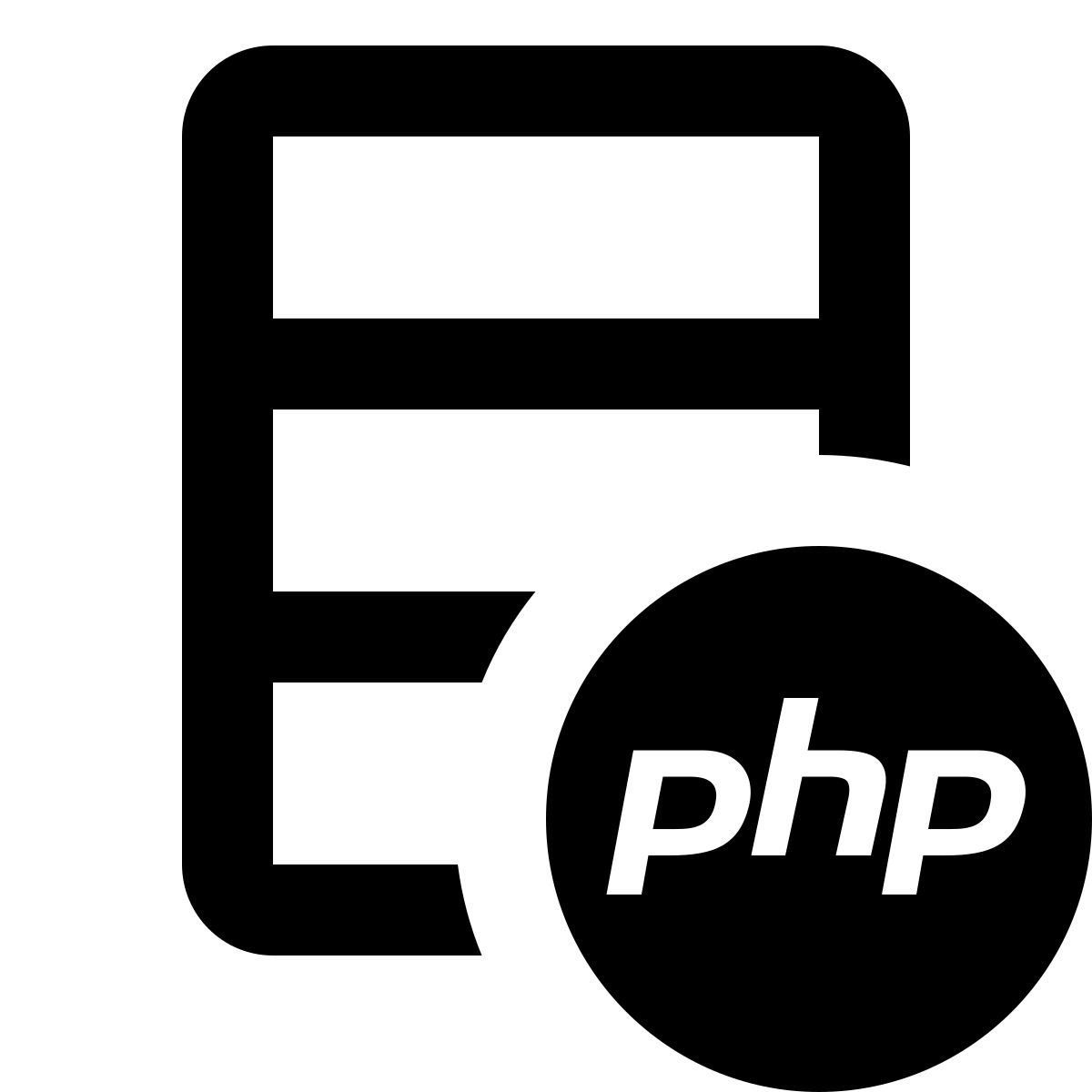 material outlined style php сервер icon