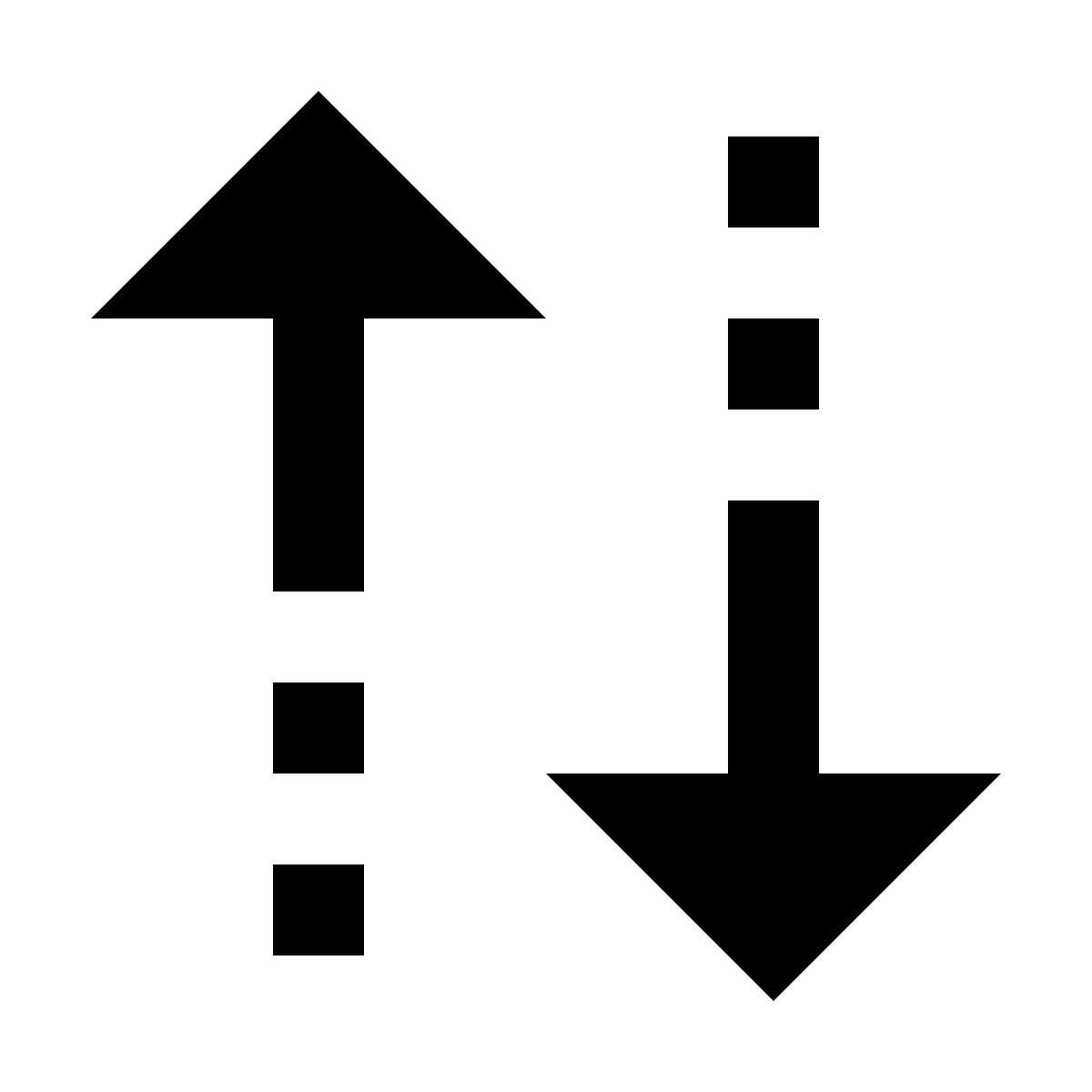material outlined style стрелки сортировки icon