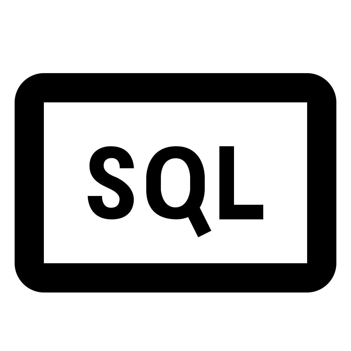 material outlined style sql icon