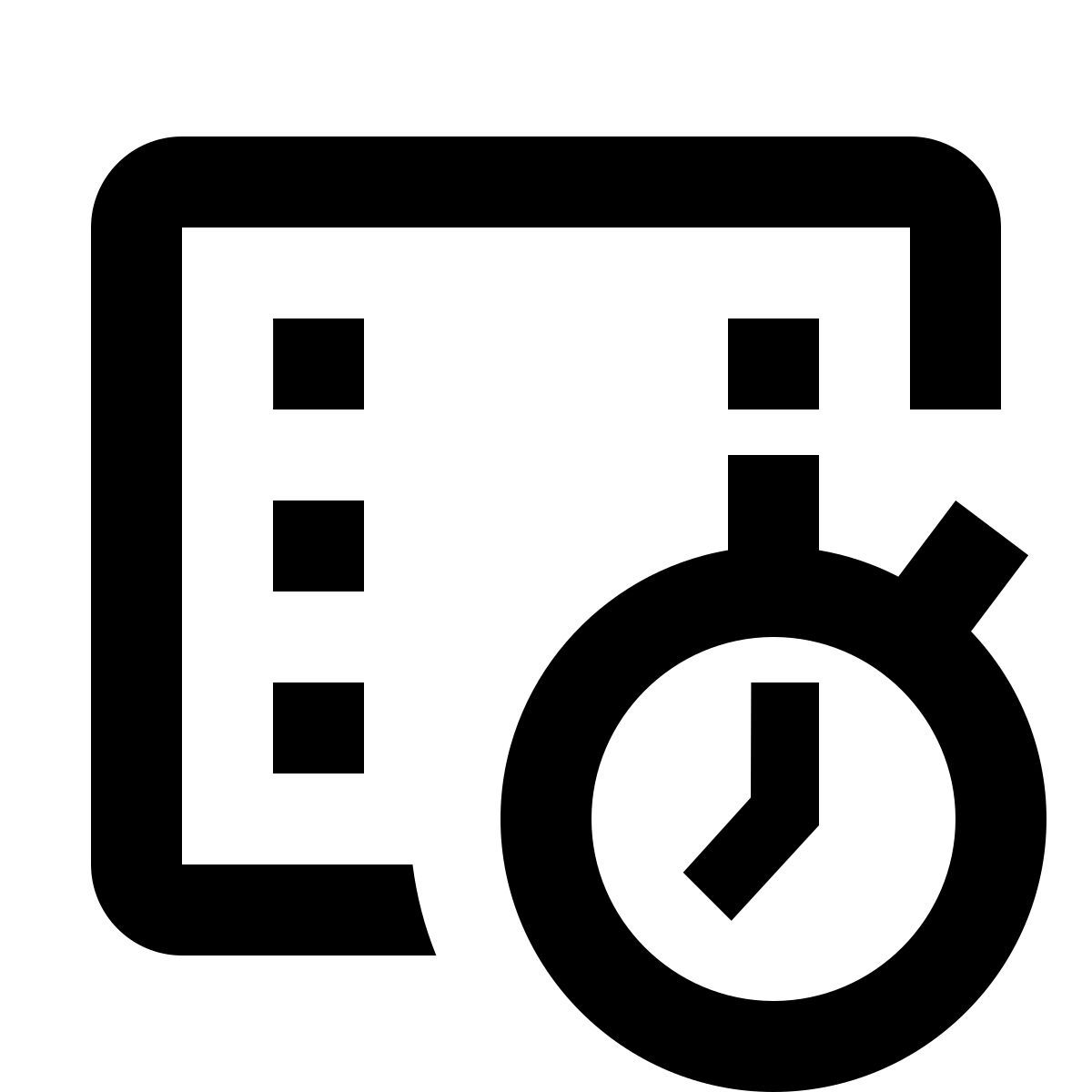 material outlined style тайм код icon