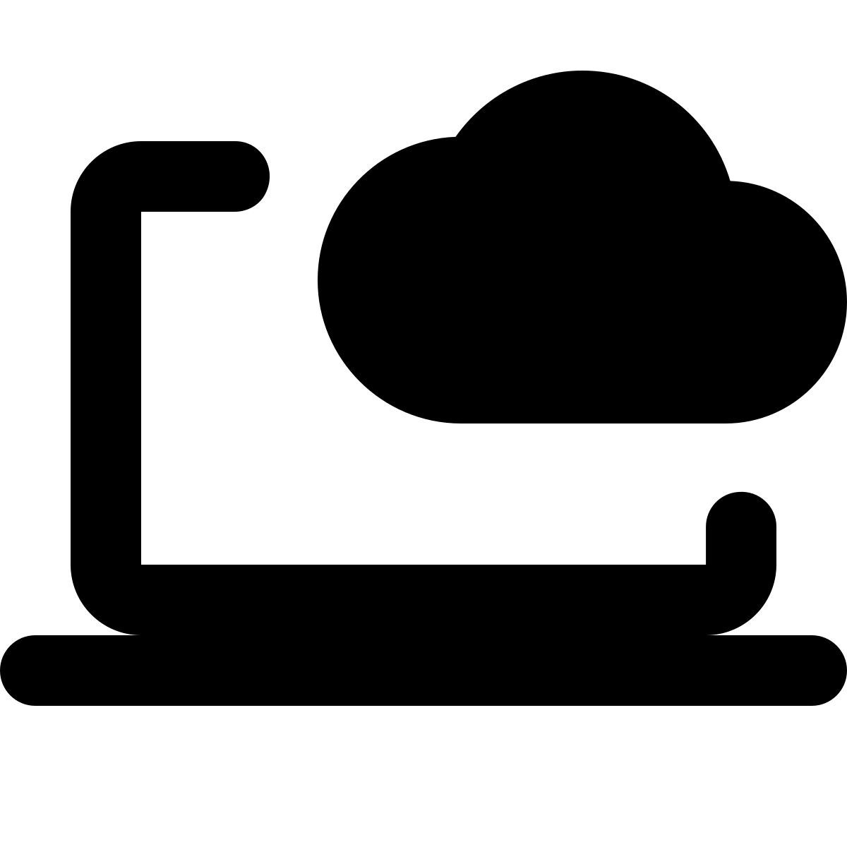 material rounded style облачные вычисления icon