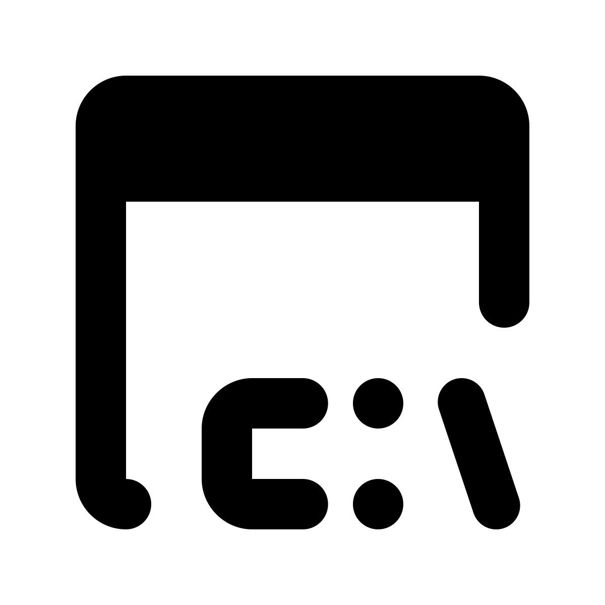 material rounded style cmd icon