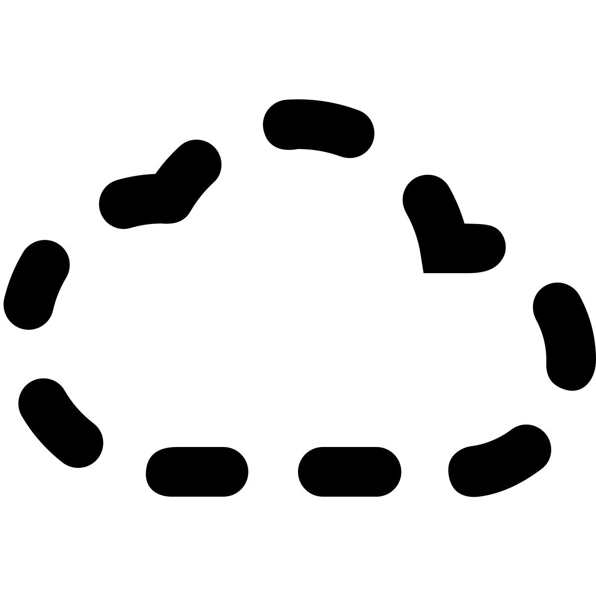 material rounded style облако пунктиром icon