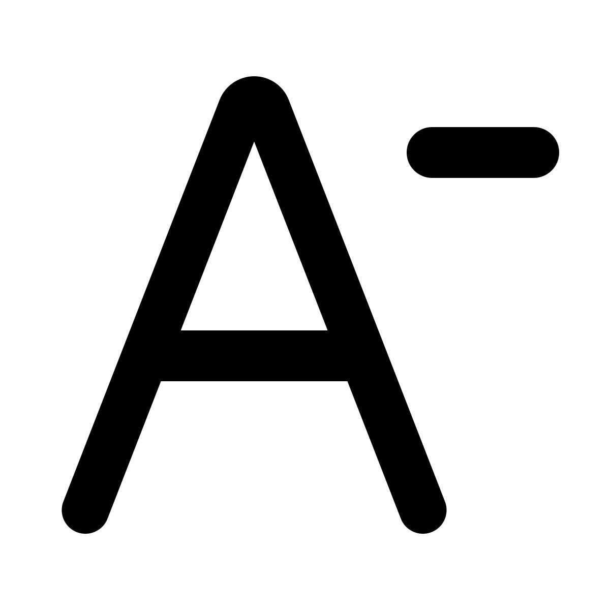 иконка уменьшить шрифт material rounded стиль