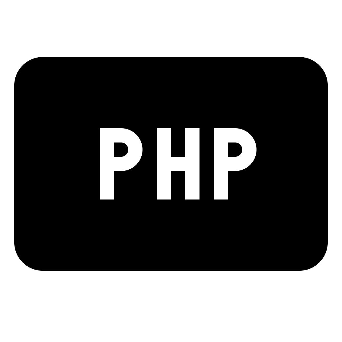 material rounded style php icon