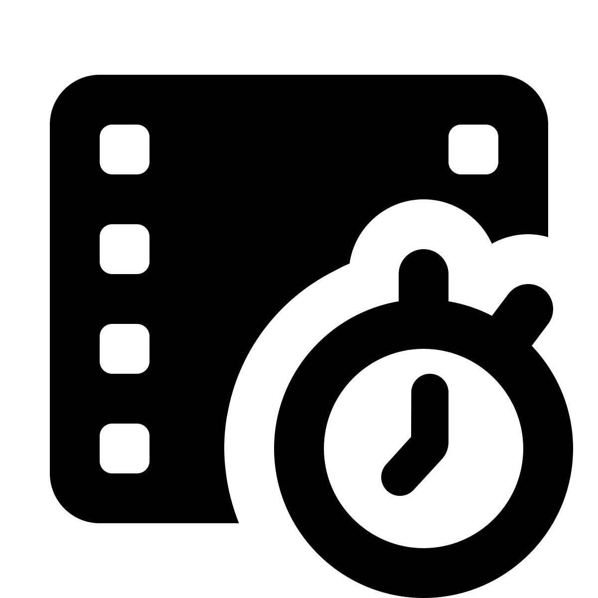material rounded style тайм код icon