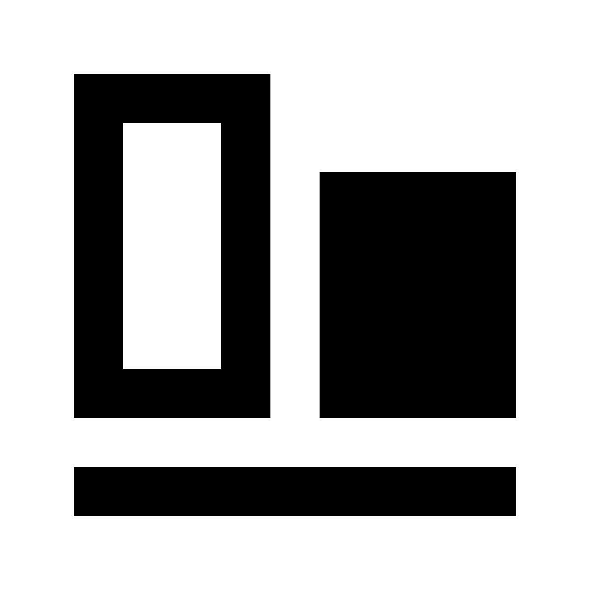 material sharp style выровнять по нижнему краю icon