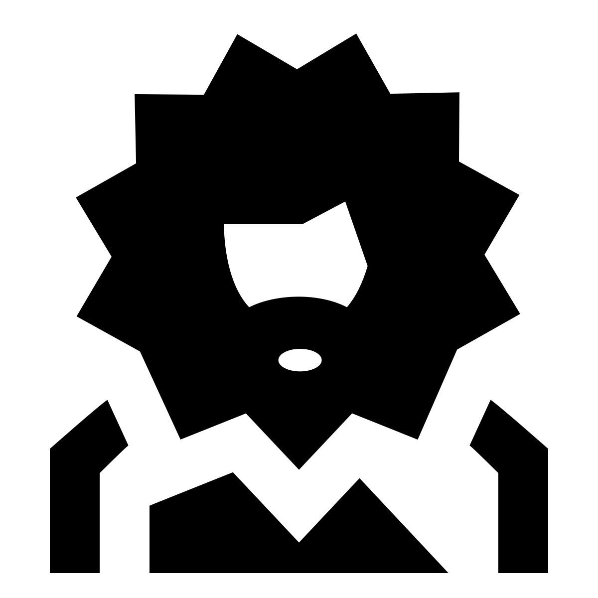 material sharp style пещерный человек icon