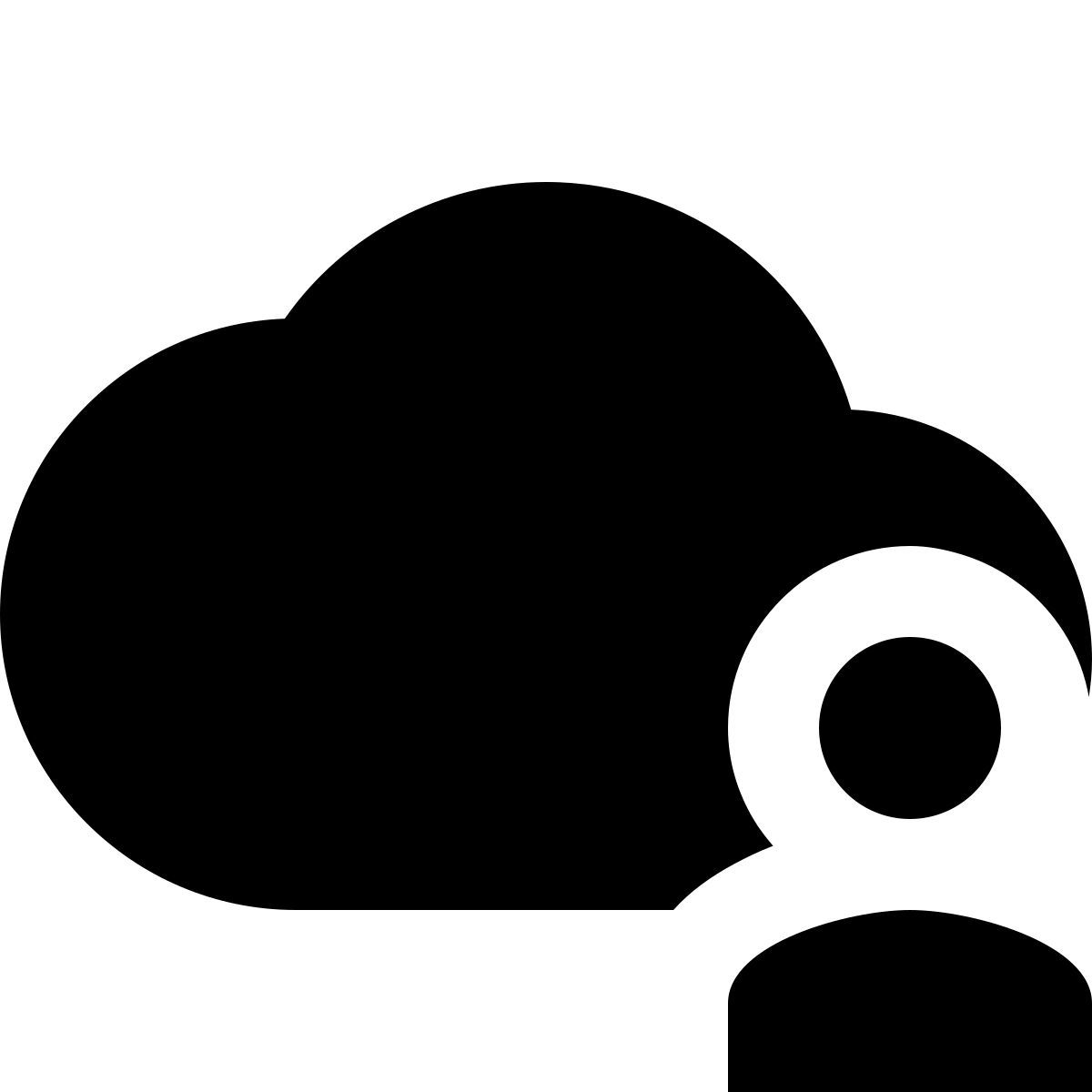 material sharp style группа облачных пользователей icon