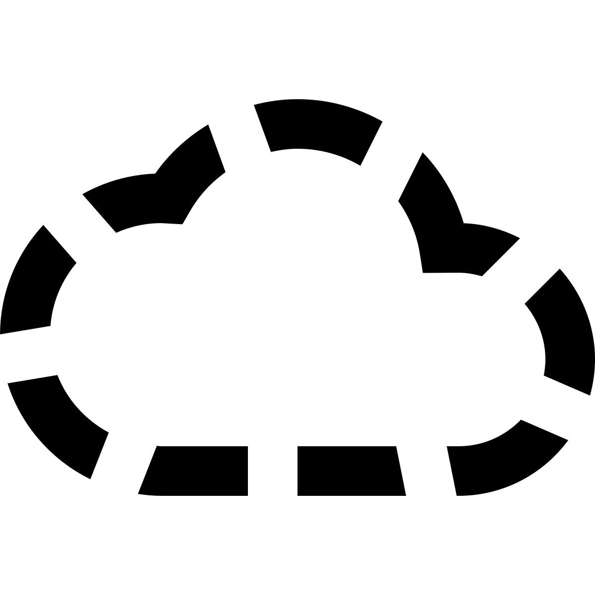 material sharp style облако пунктиром icon