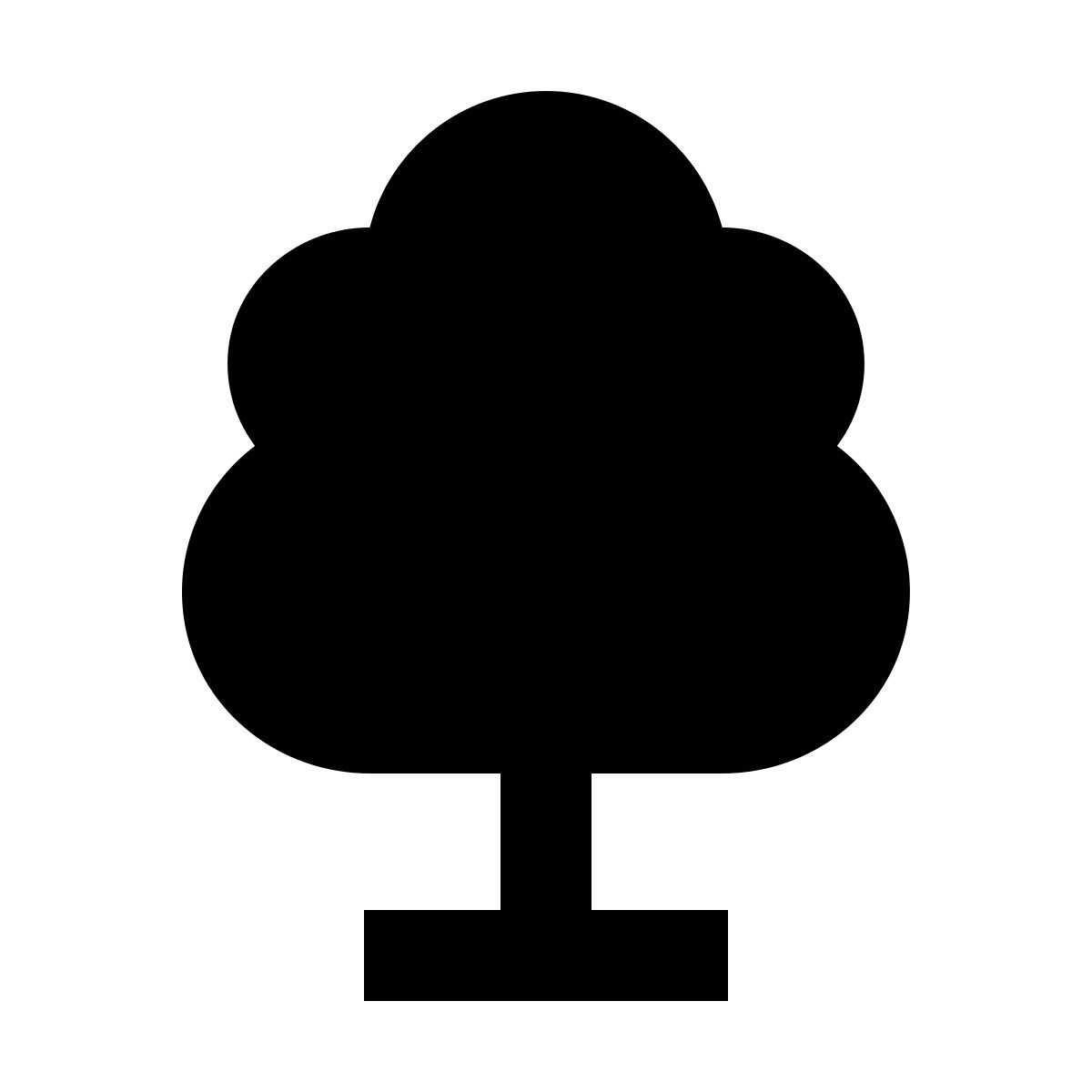 material sharp style лиственное дерево icon