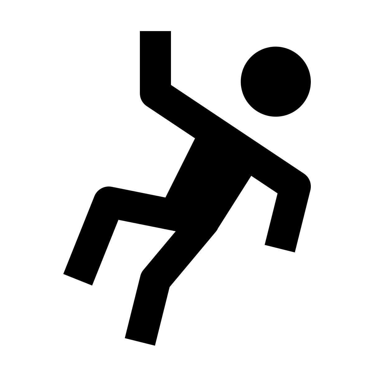 material sharp style падающий человек icon