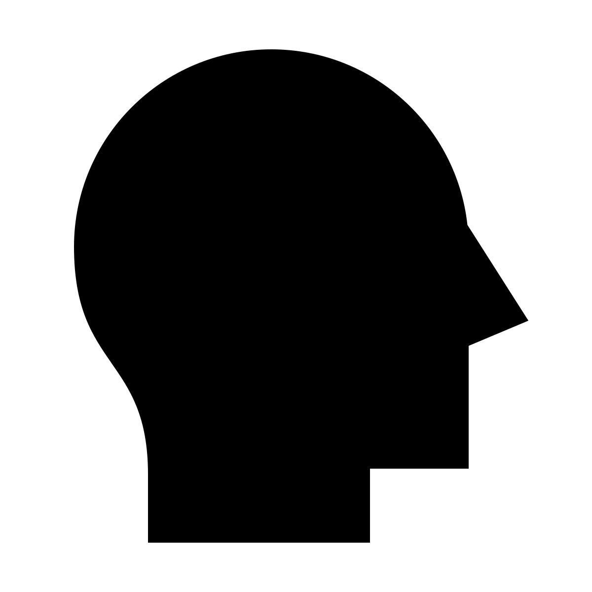 material sharp style лицо в профиль icon
