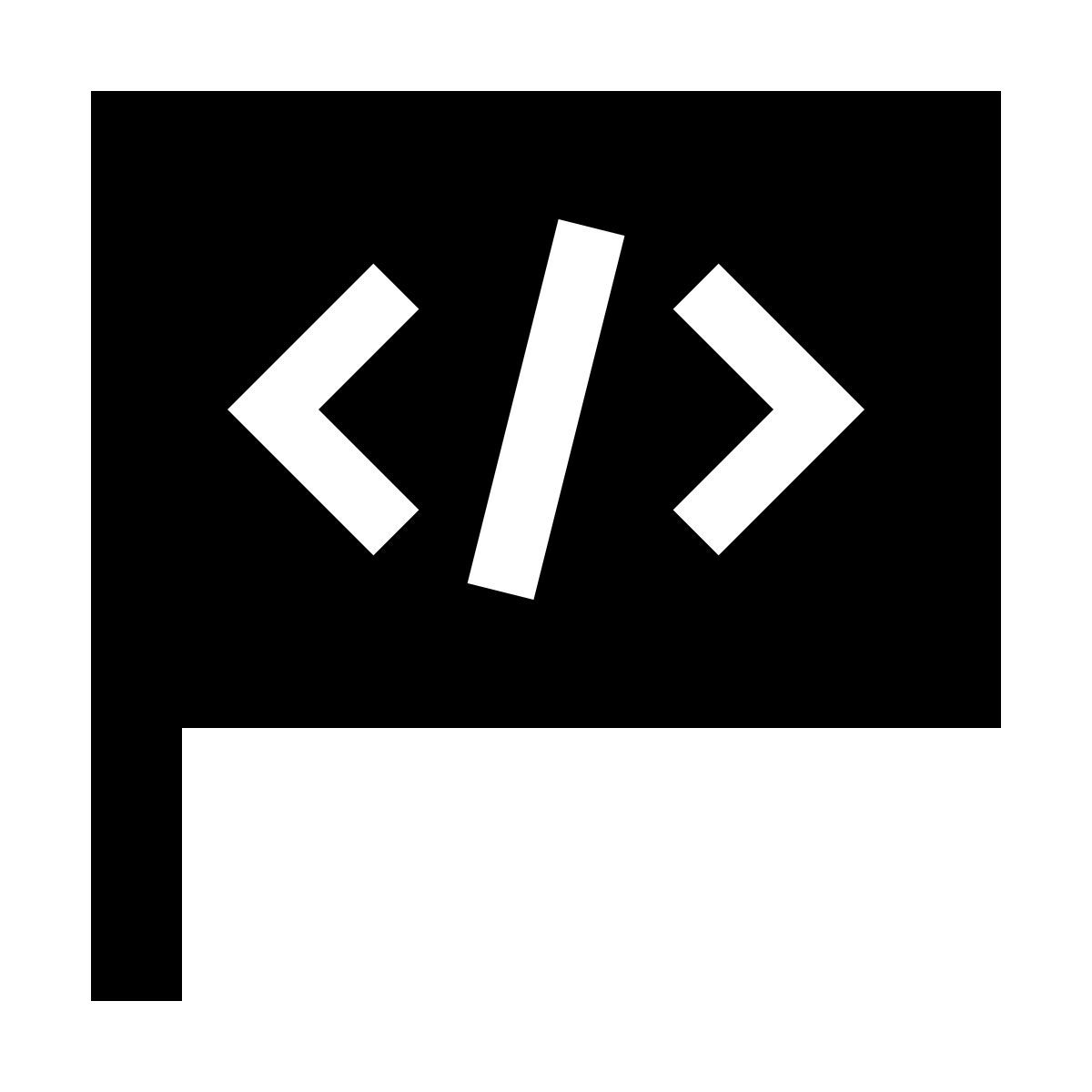 material sharp style флаг программирования icon