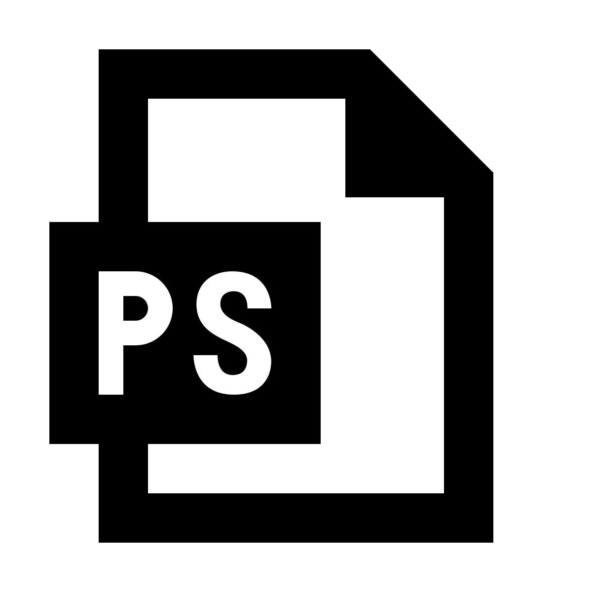 material sharp style ps icon