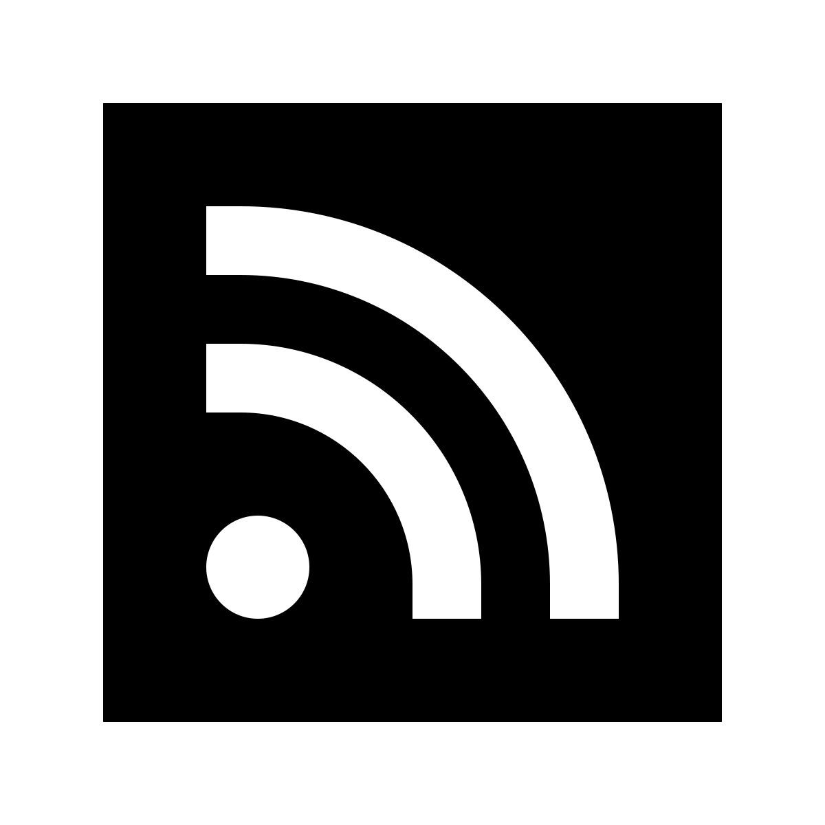 material sharp style rss icon