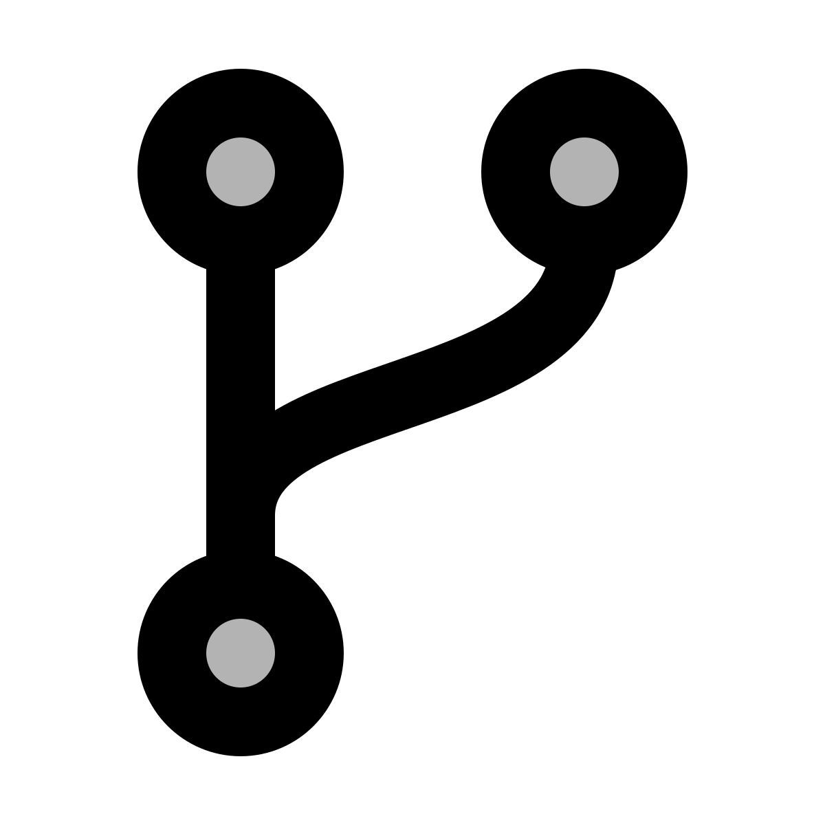 material two tone style форк icon