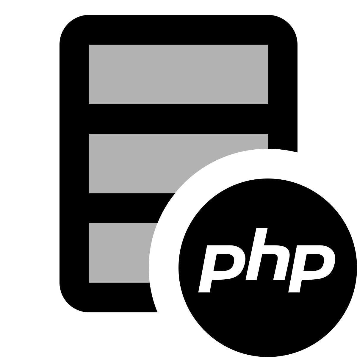 material two tone style php сервер icon
