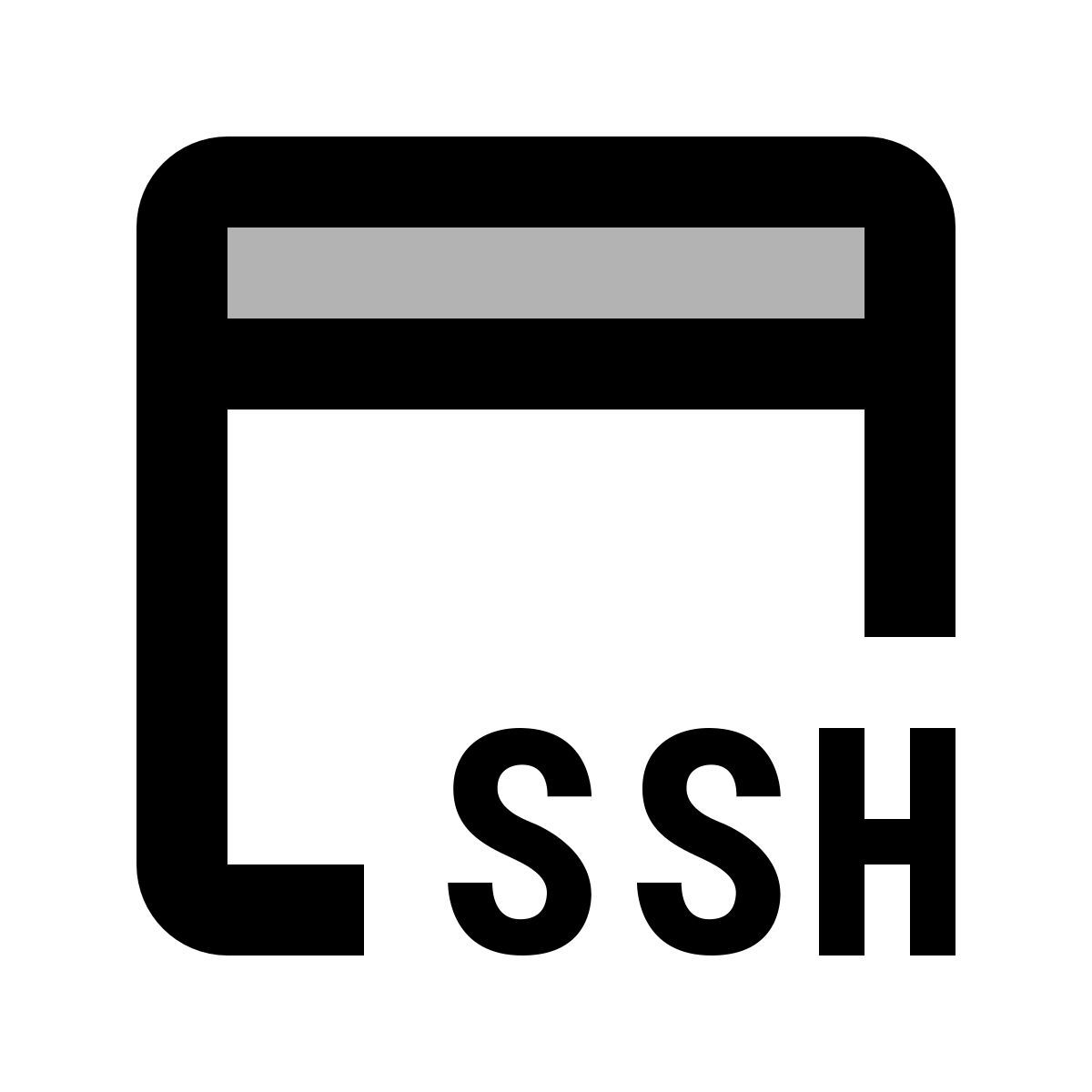 material two tone style ssh icon