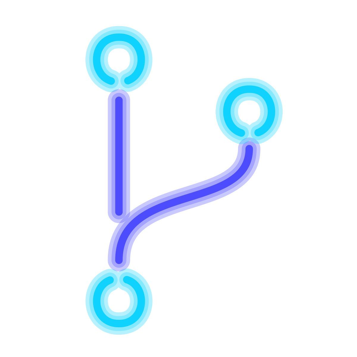 neon style форк icon