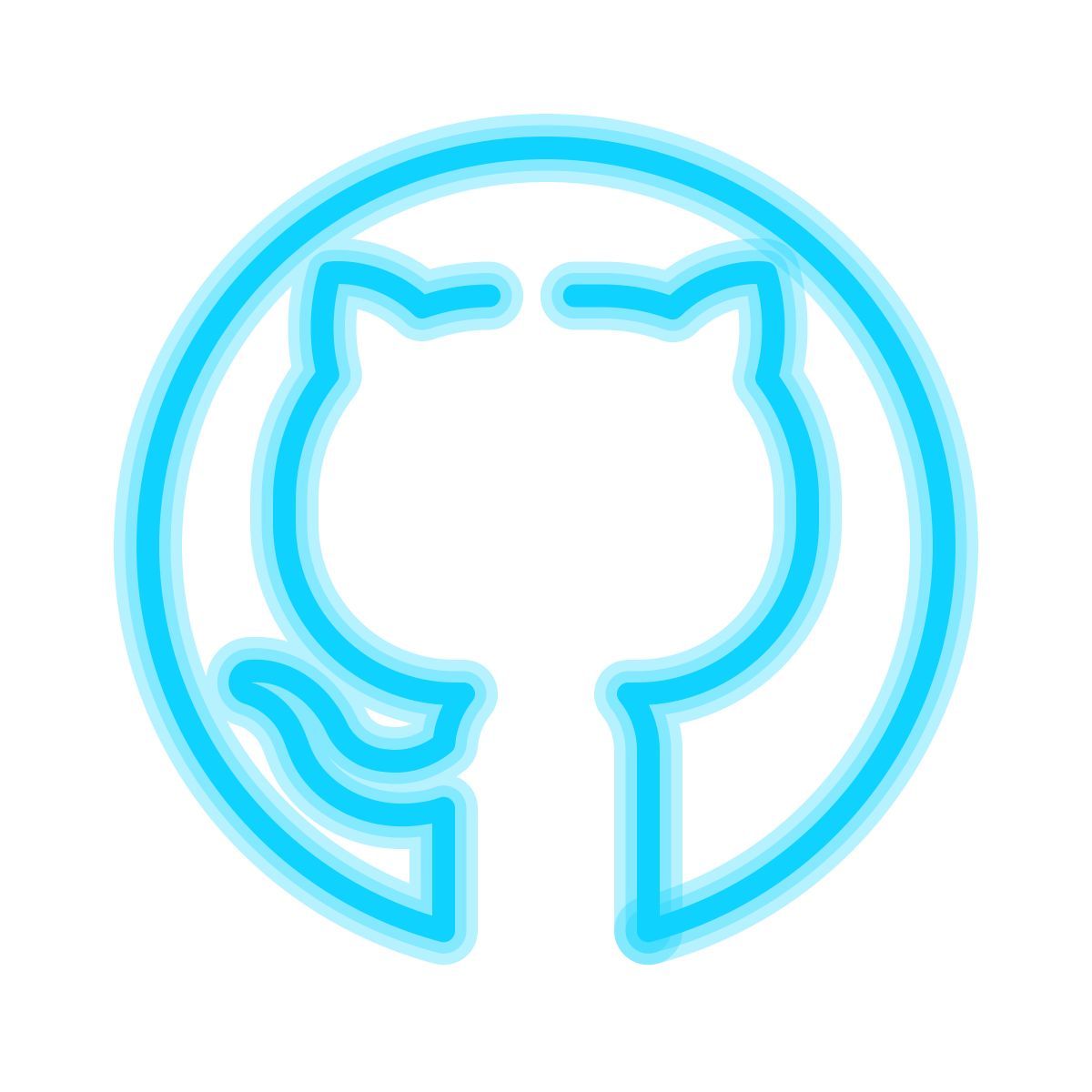 neon style github icon