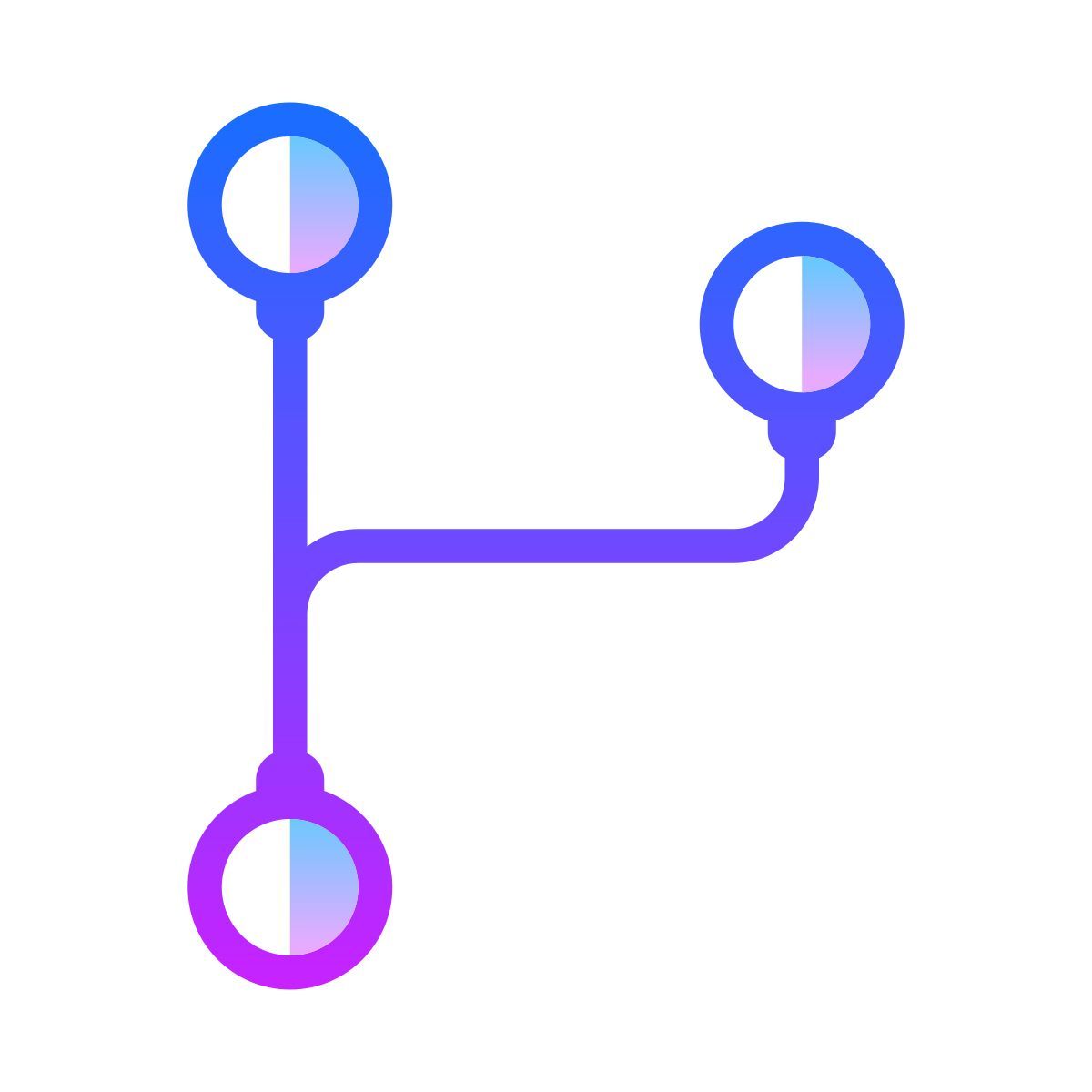 gradient style форк icon