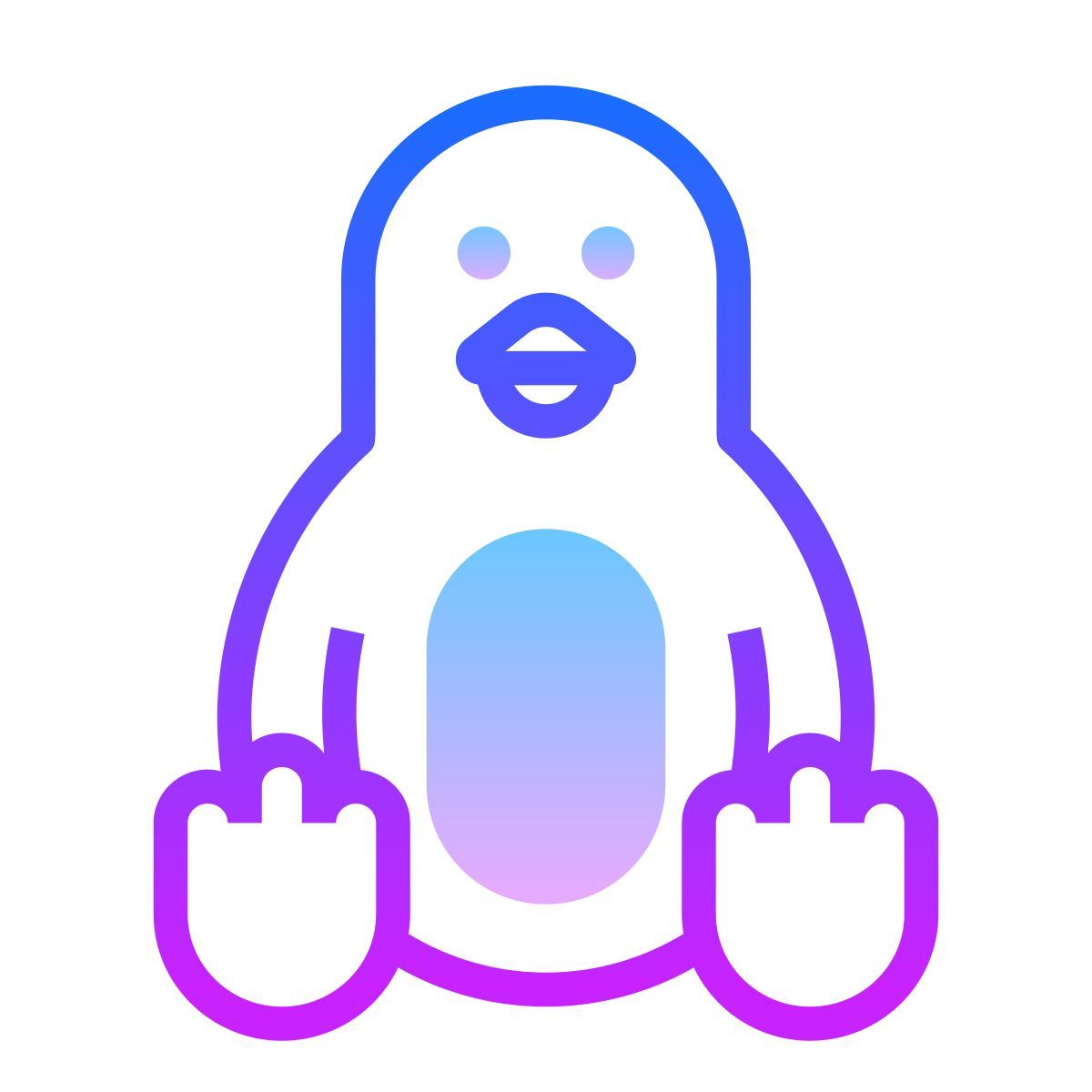 gradient style ос линукс icon