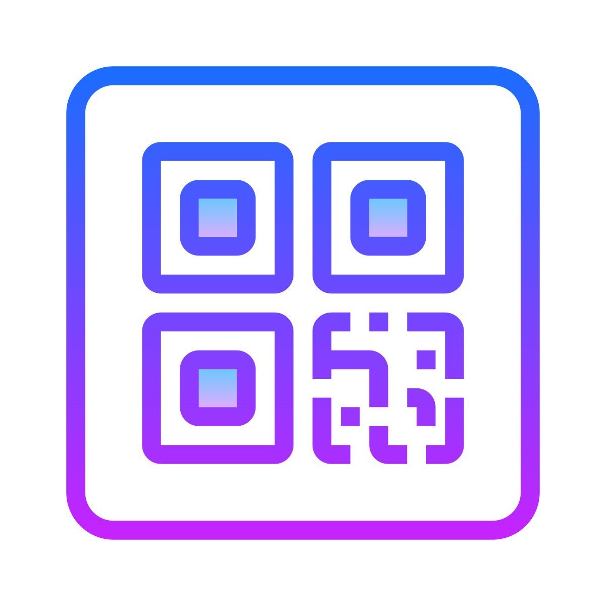 gradient style qr код icon