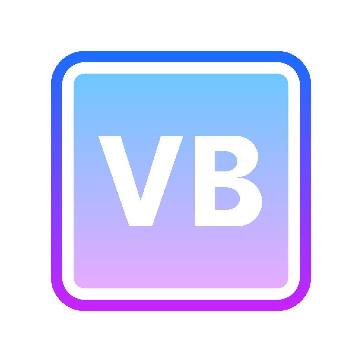 gradient style visual basic icon