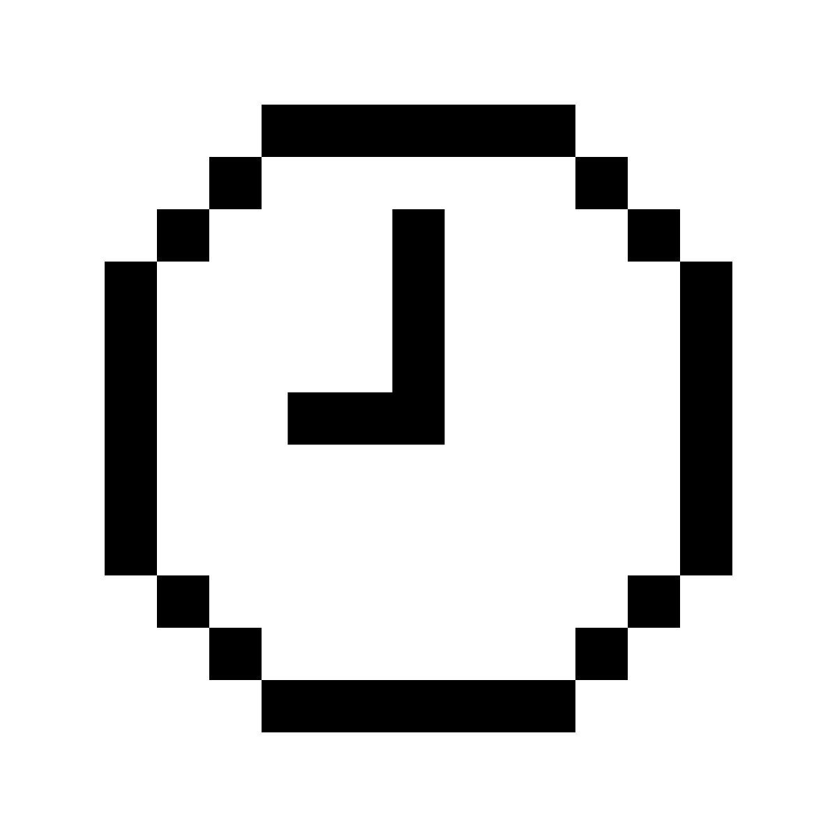 pixels style часы icon
