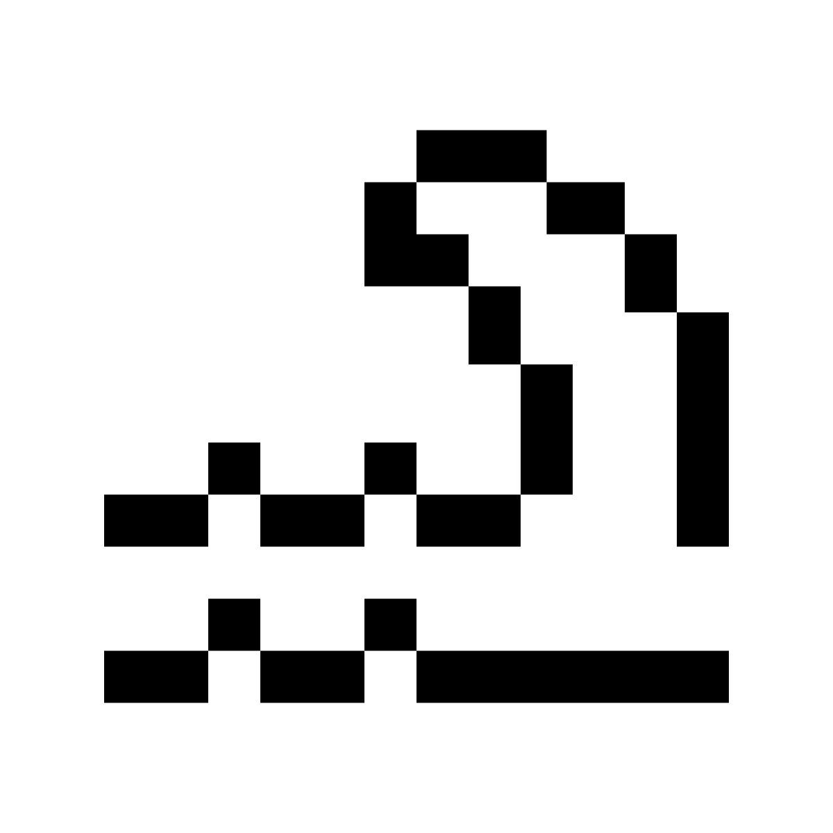 pixels style океанская волна icon