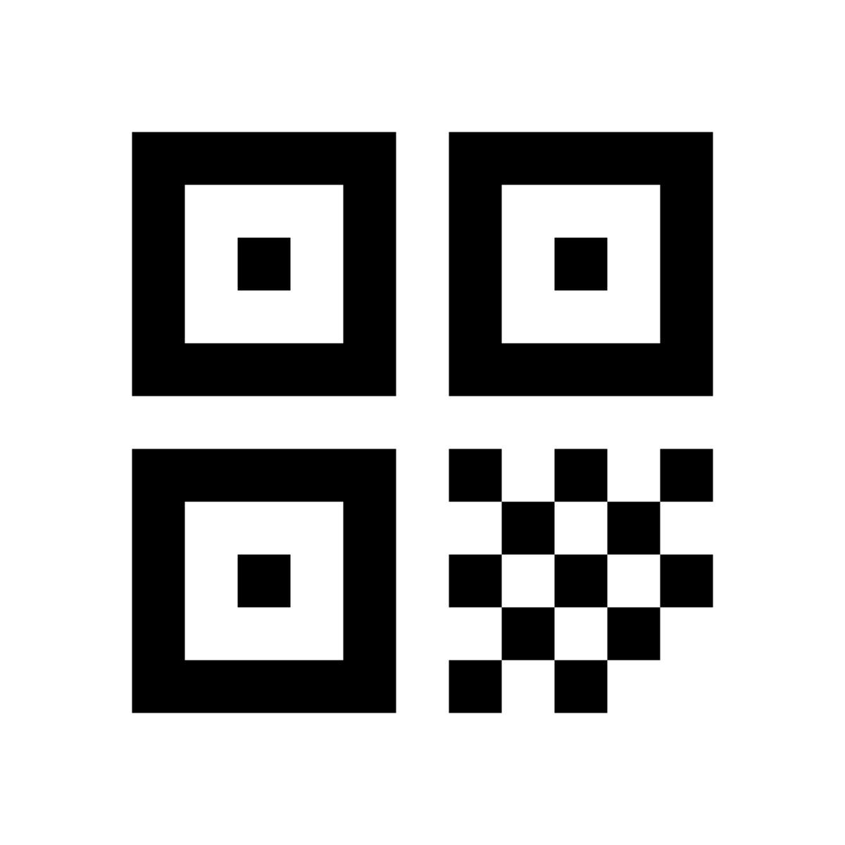 pixels style qr код icon