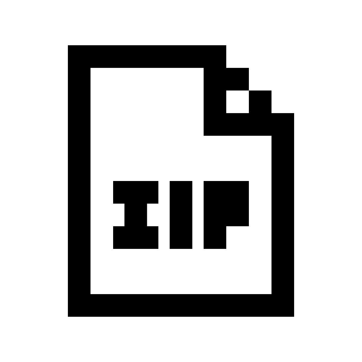 pixels style zip icon