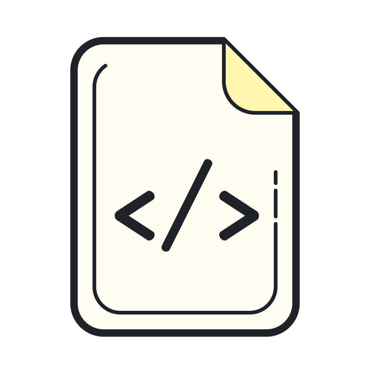 иконка кодовый файл color hand drawn стиль