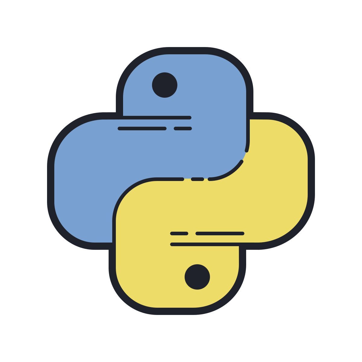 color hand drawn style питон icon