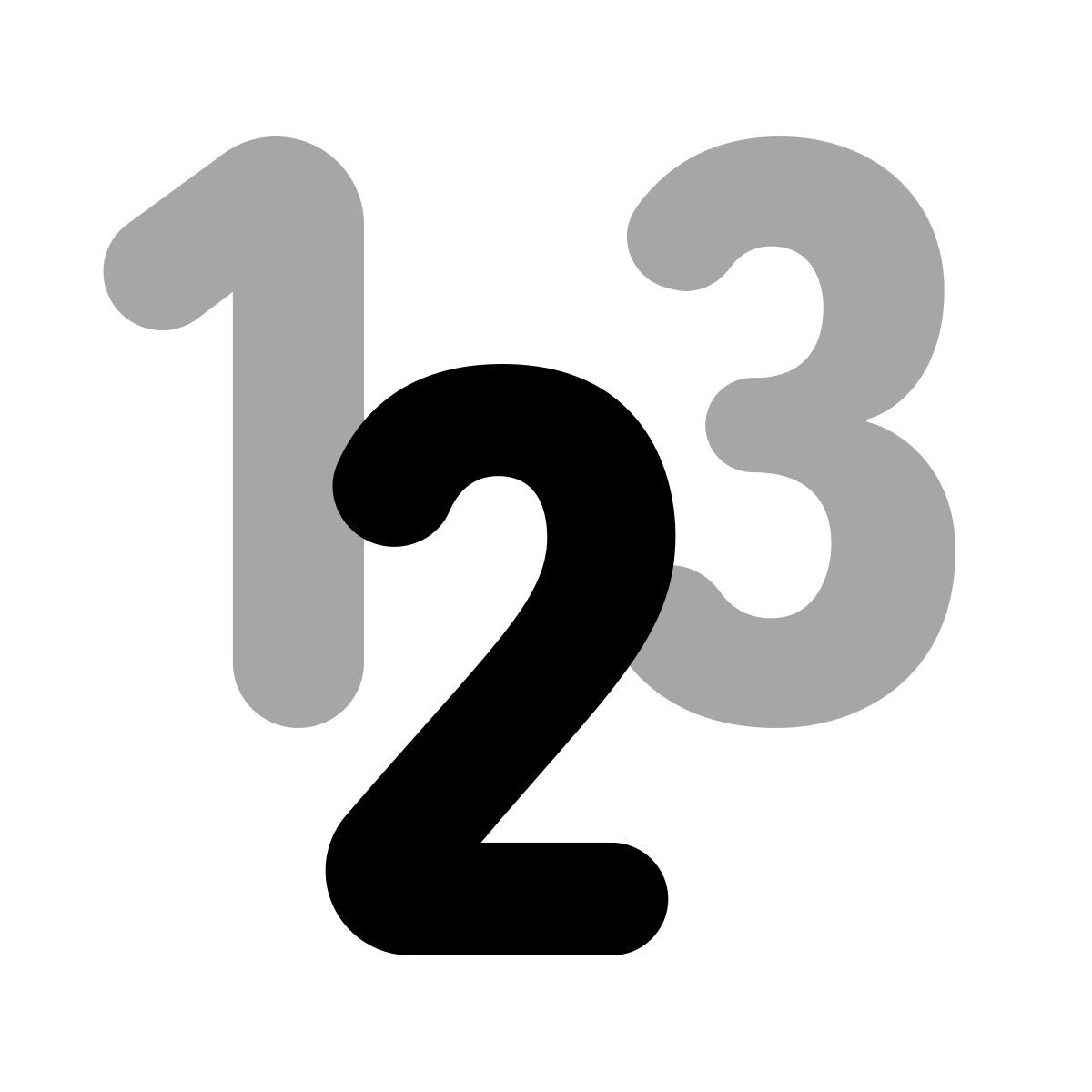 plumpy style numbers icon