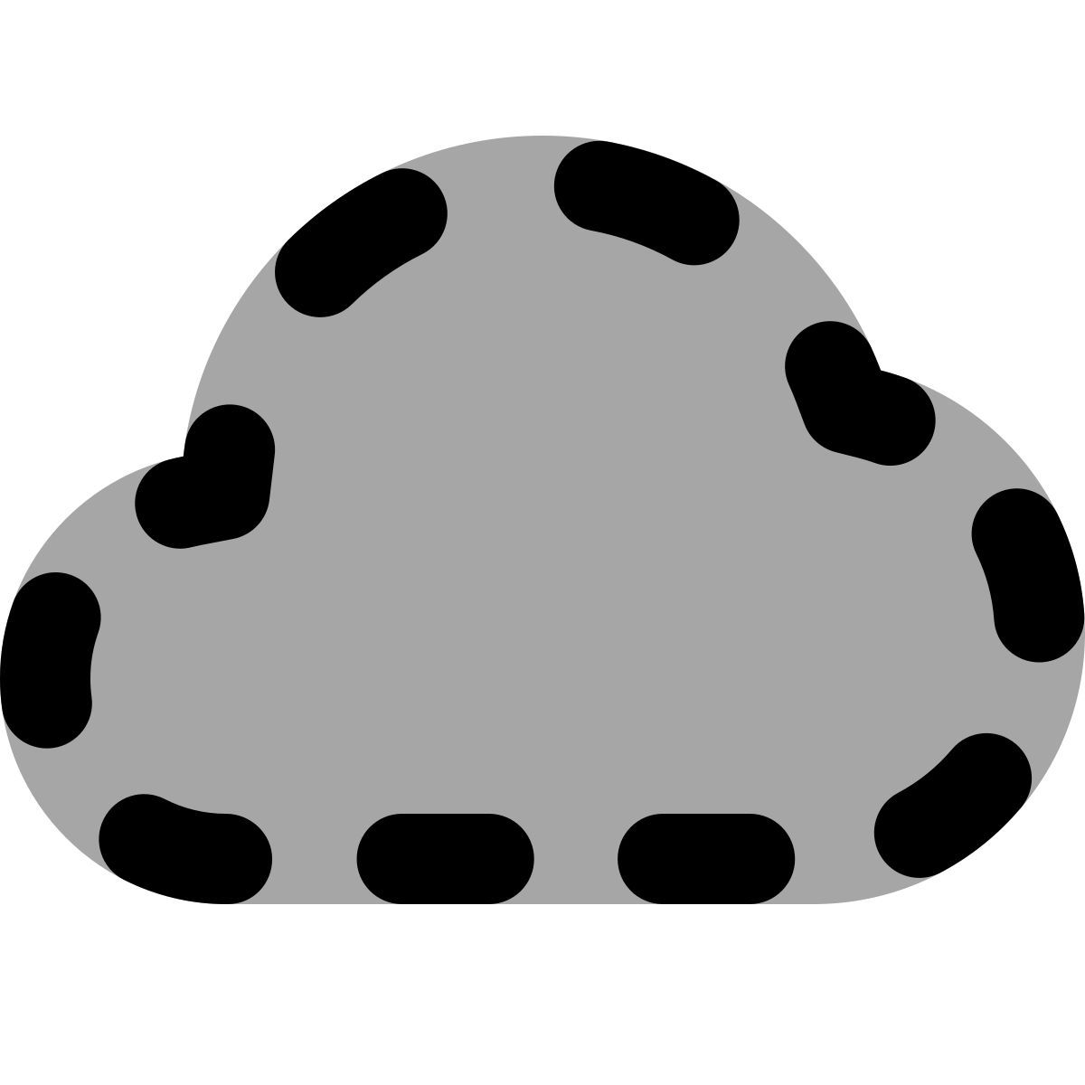 plumpy style облако пунктиром icon