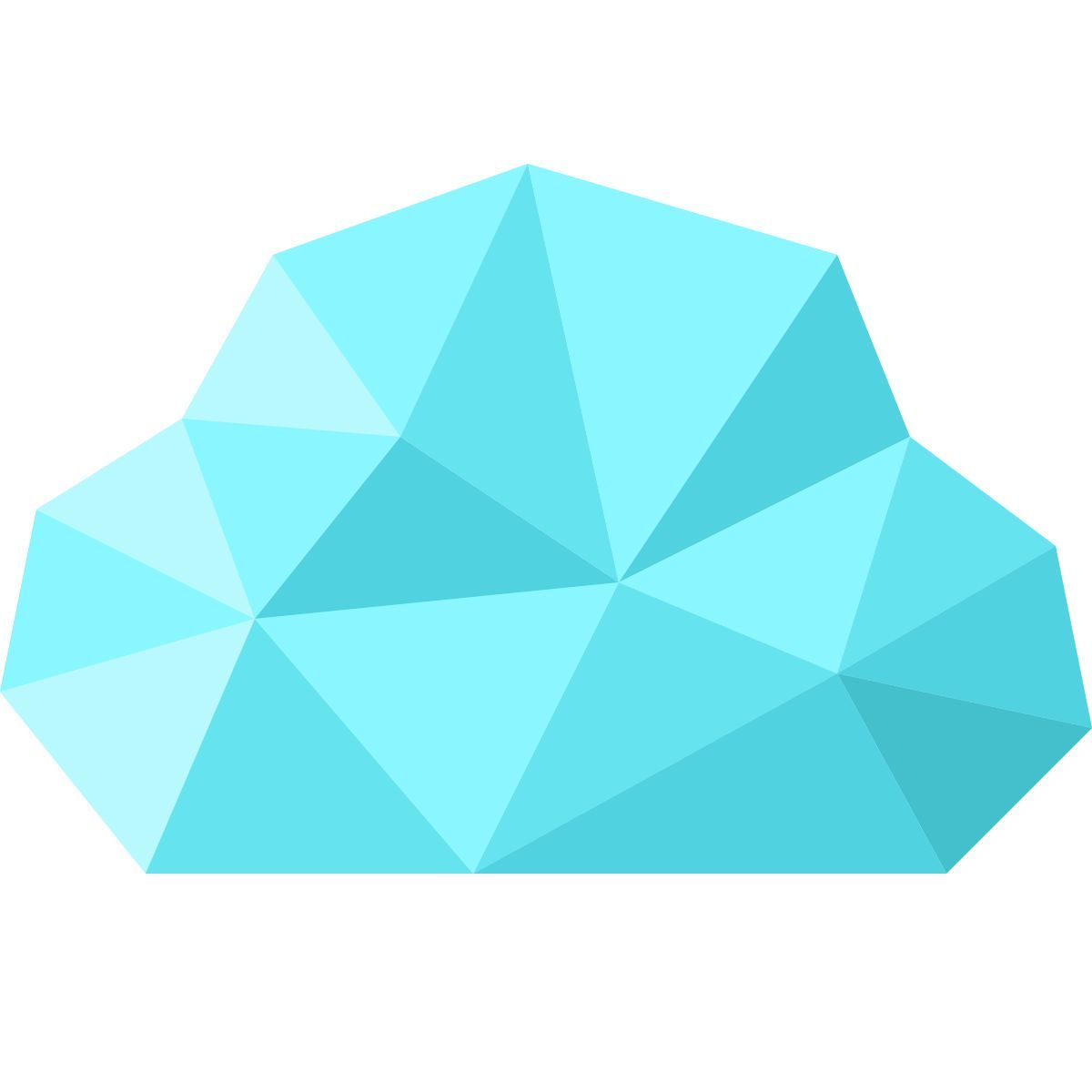 иконка облако poly стиль