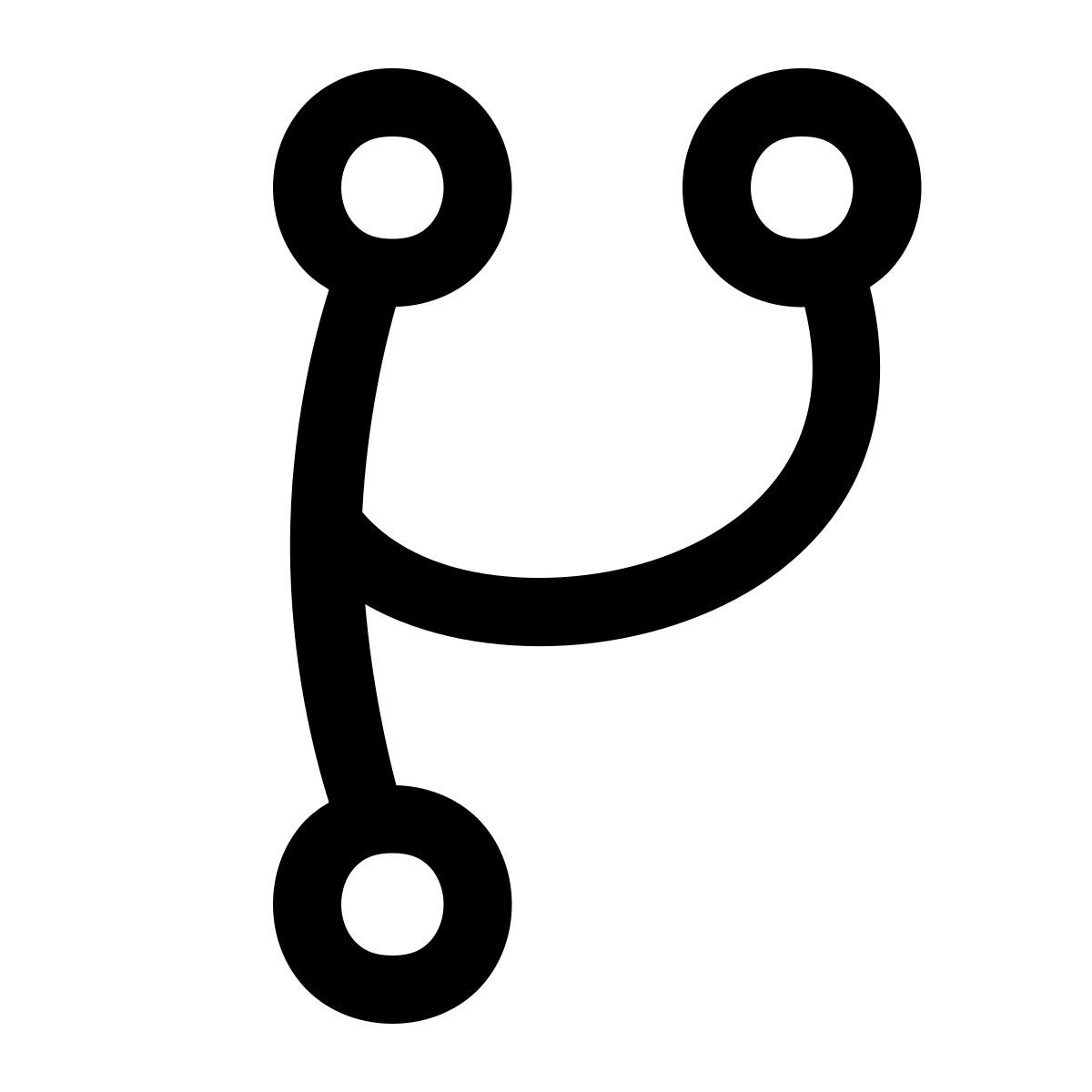 puffy outline style форк icon