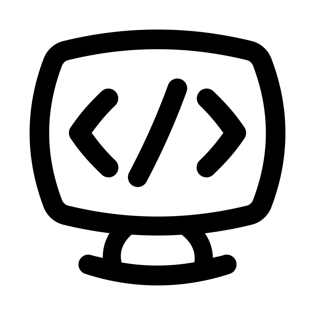 puffy outline style программирование icon