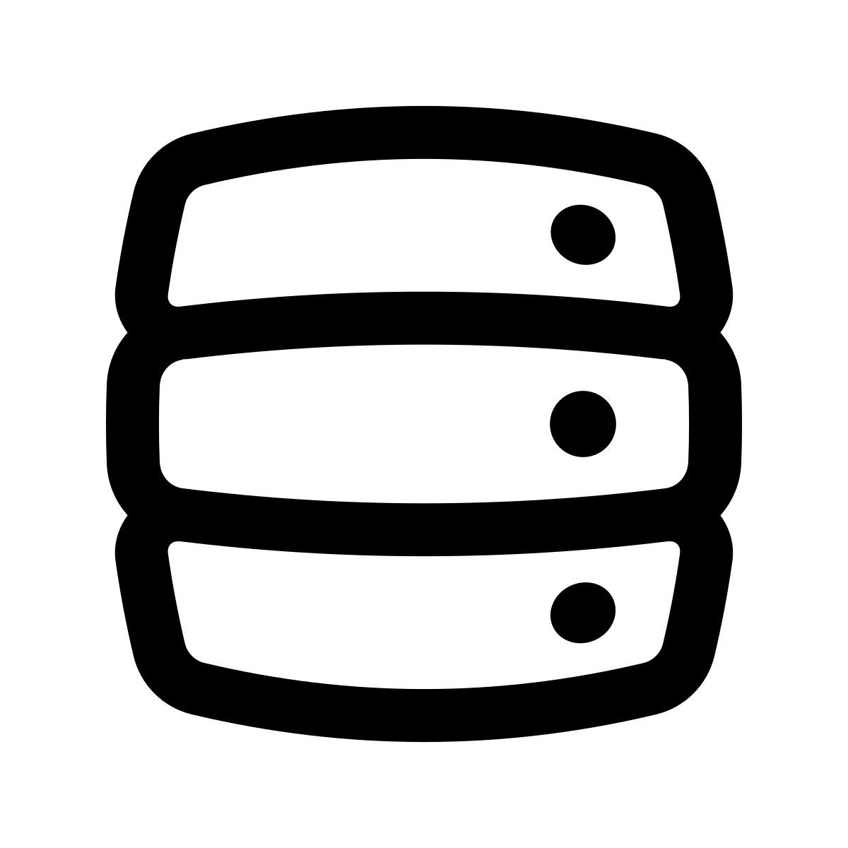 puffy outline style стек icon