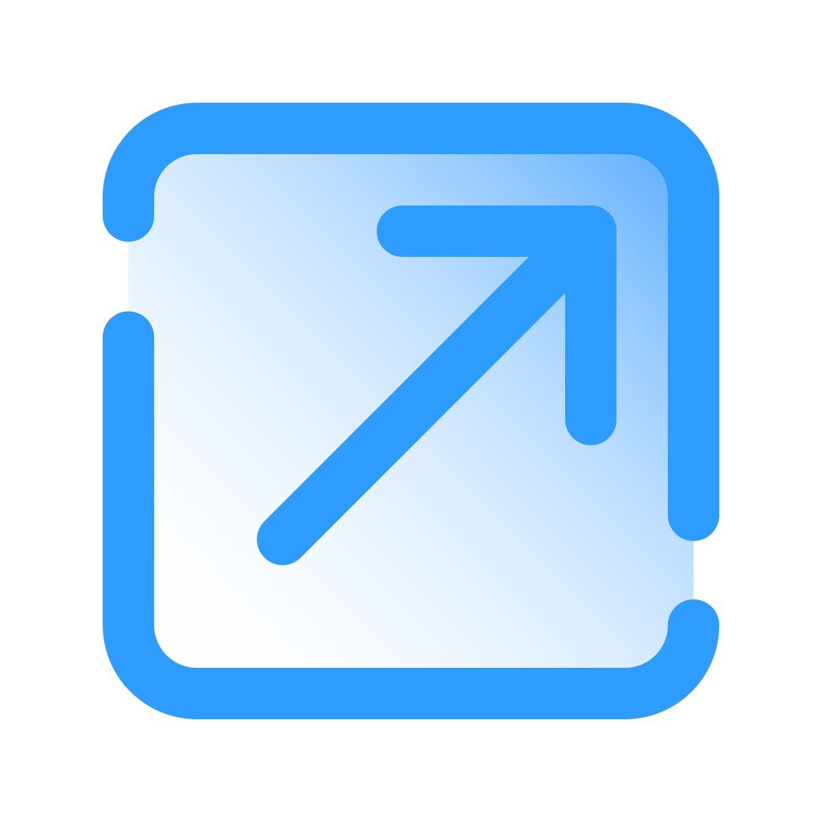 pulsar gradient style external link squared icon