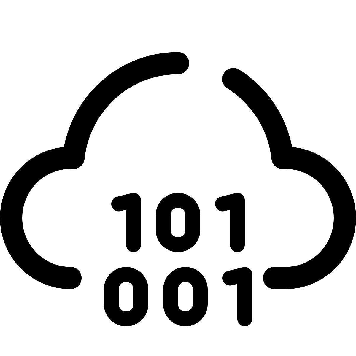 pulsar line style облако двоичный код icon
